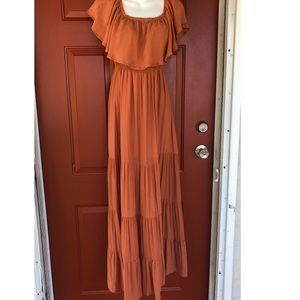 Burnt orange forever 21 maxi dress